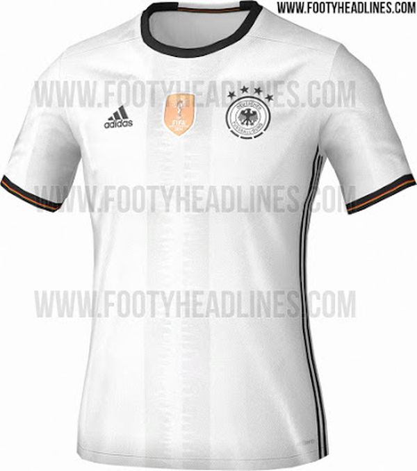 Allemagne Euro 2016 maillot domicile Adidas