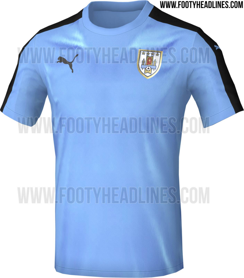 Maillot domicile Uruguay 2016