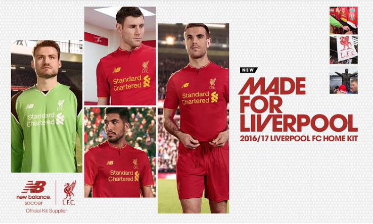 Le nouveau maillot New Balance de Liverpool 2016-17