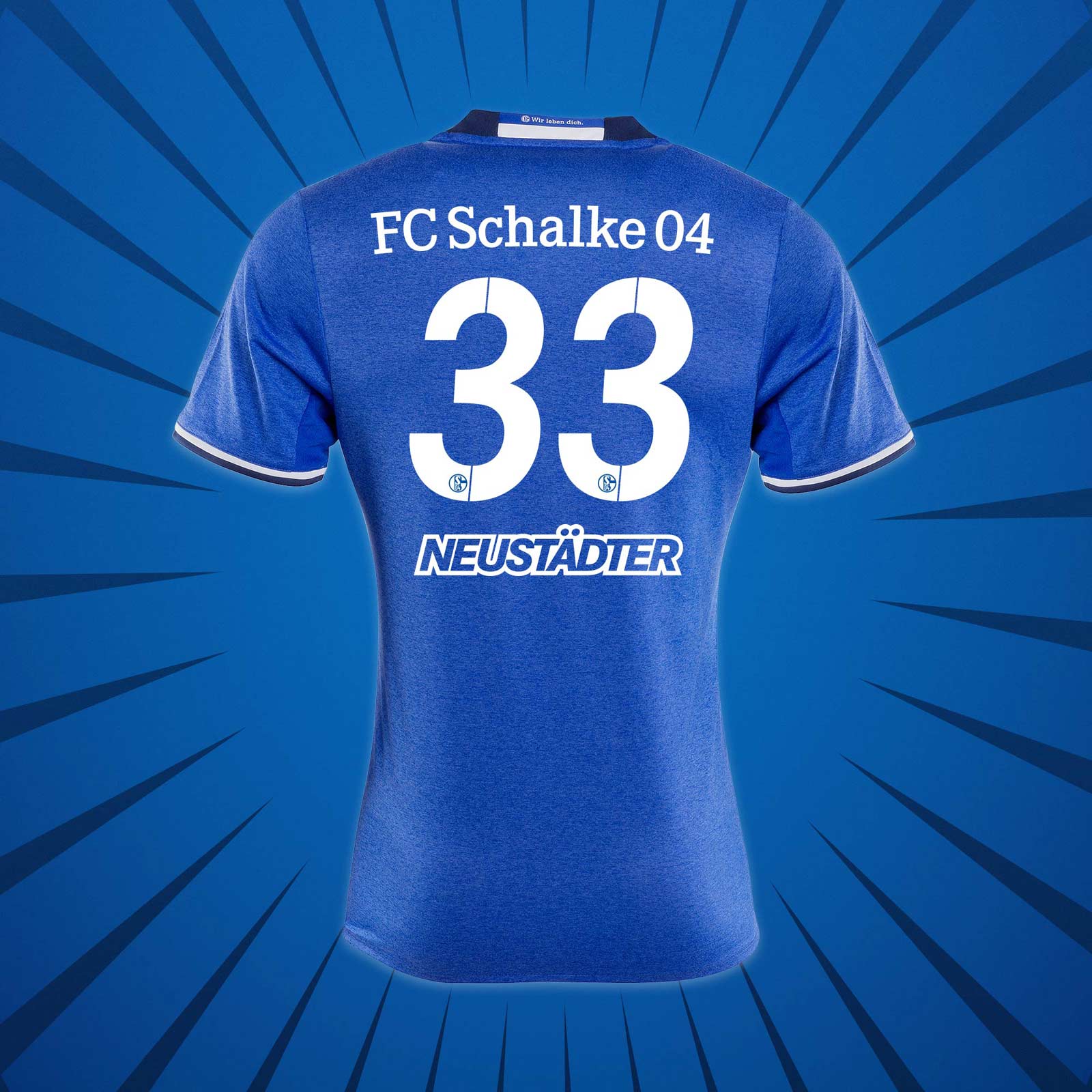 Flocage maillot domicile Schalke 2016-17 Adidas