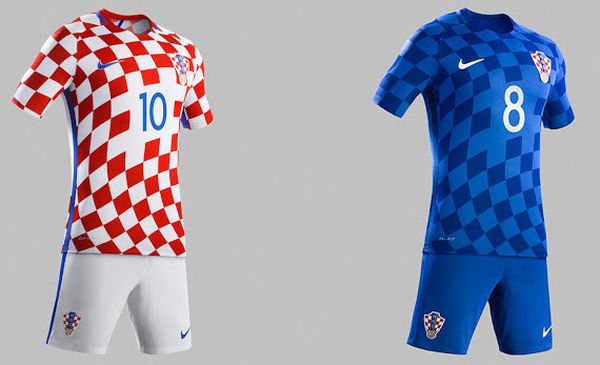 Maillot Euro 2016 Croatie domicile et extérieur