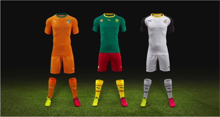 Le Cameroun, le Ghana et la Côte d'Ivoire connaissent leur nouveau maillot