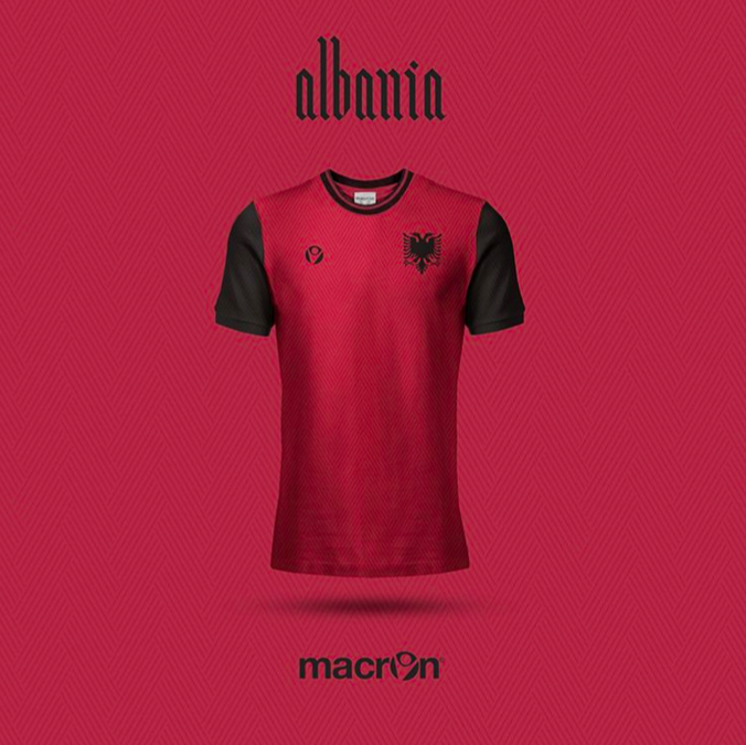 Maillot Albanie version Emilio Sansolini