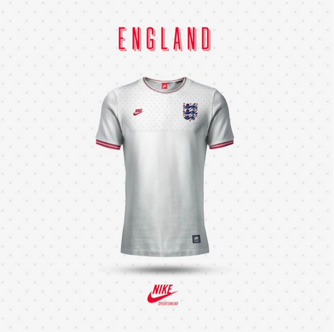 Maillot Angleterre version Emilio Sansolini