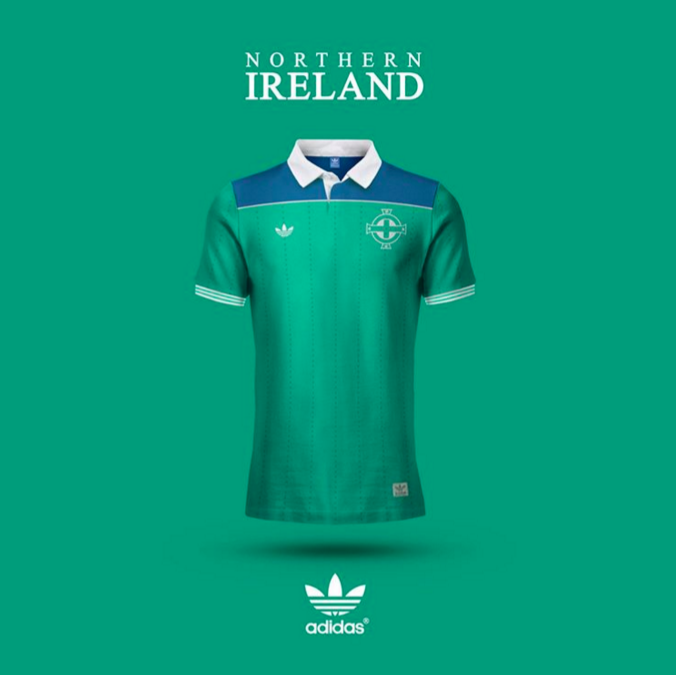 Maillot Irlande du Nord version Emilio Sansolini