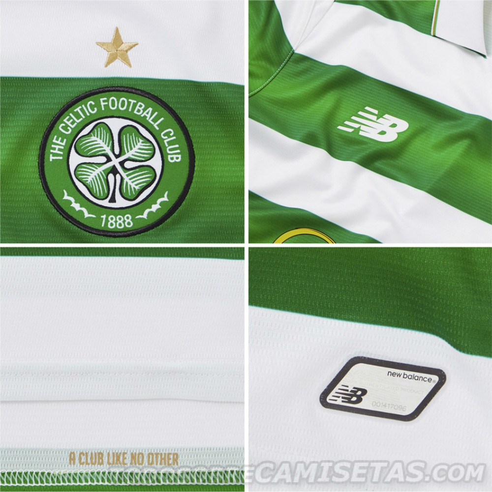 Détails du maillot domicile du Celtic 2016-17 New Balance