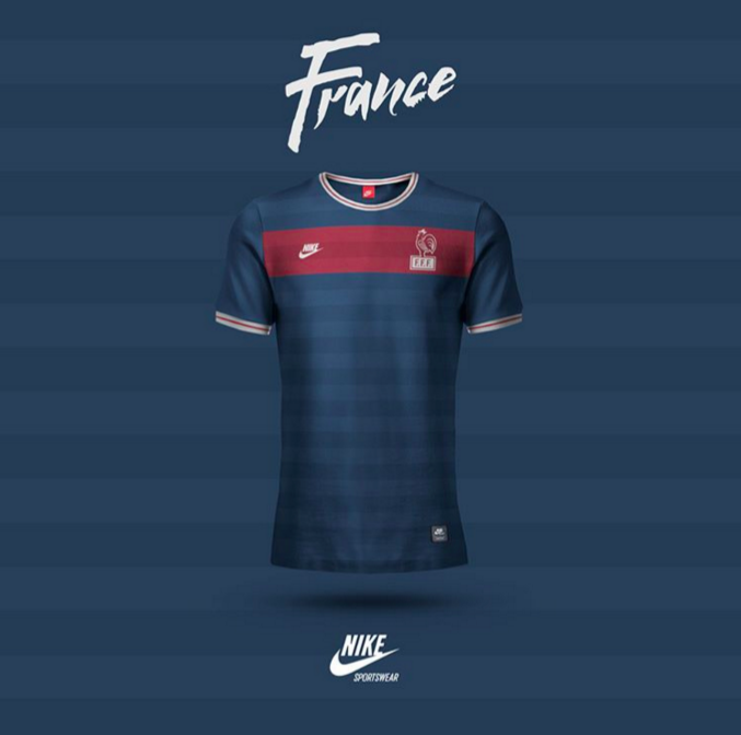 Maillot de l'équipe de France revisité 