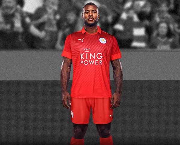 Wes Morgan avec son nouveau maillot extérieur