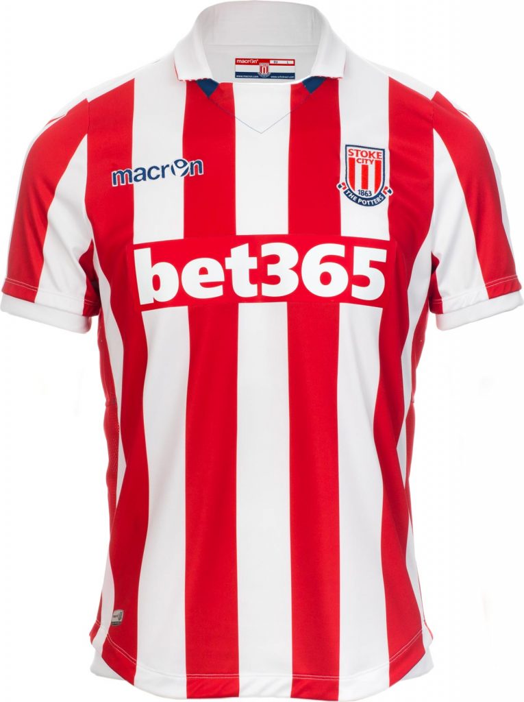 Maillot domicile Stoke City 2016-17 Macron