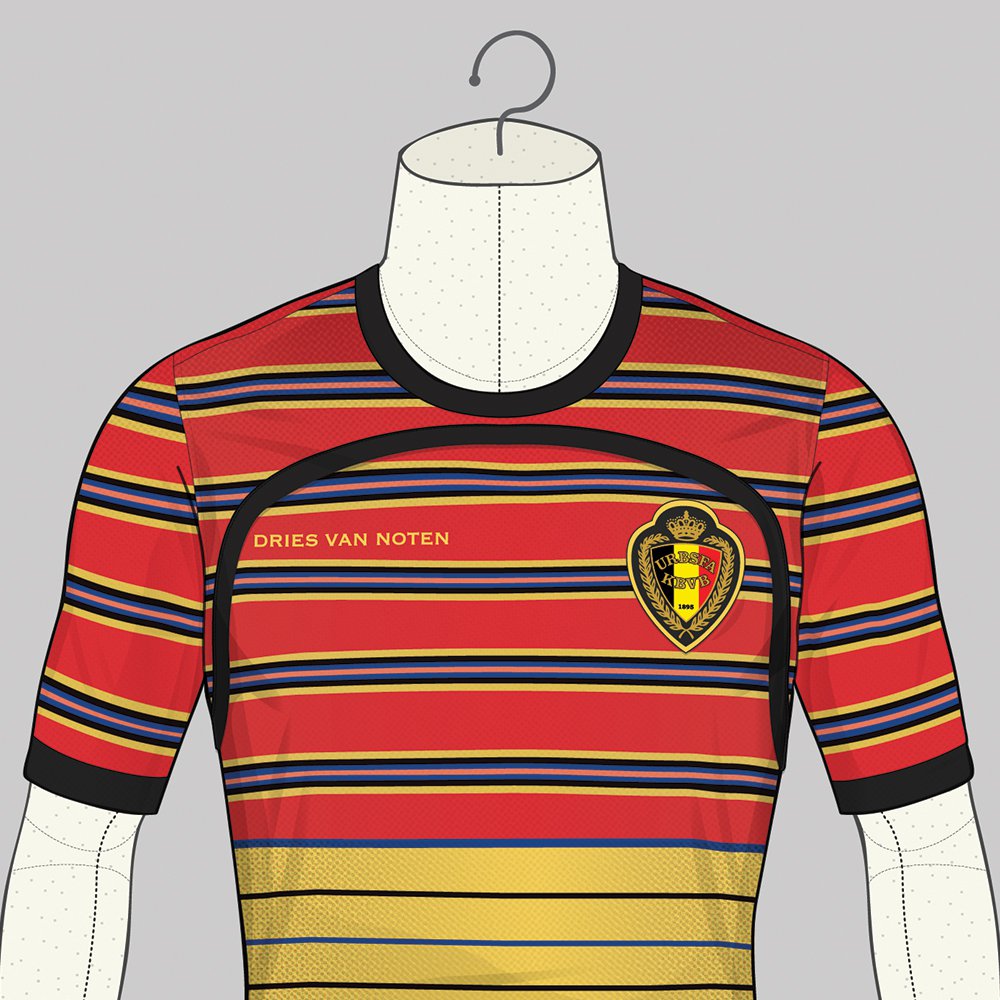 Le maillot de la Belgique version Dries Van Noten