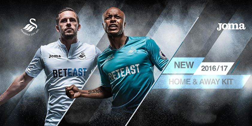 Les nouveaux maillot de Swansea Joma 