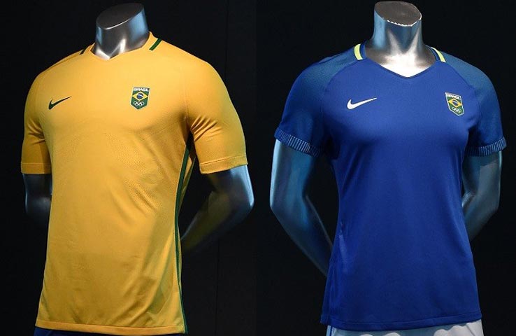 Les deux maillots des Brésiliens pour les JO