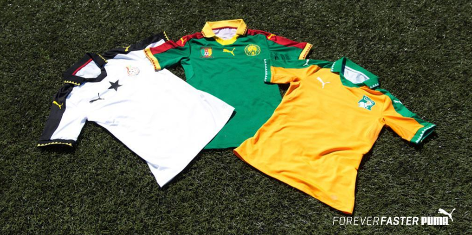 Les nouveaux maillots du Ghana, du Cameroun et de la Côte d'Ivoire