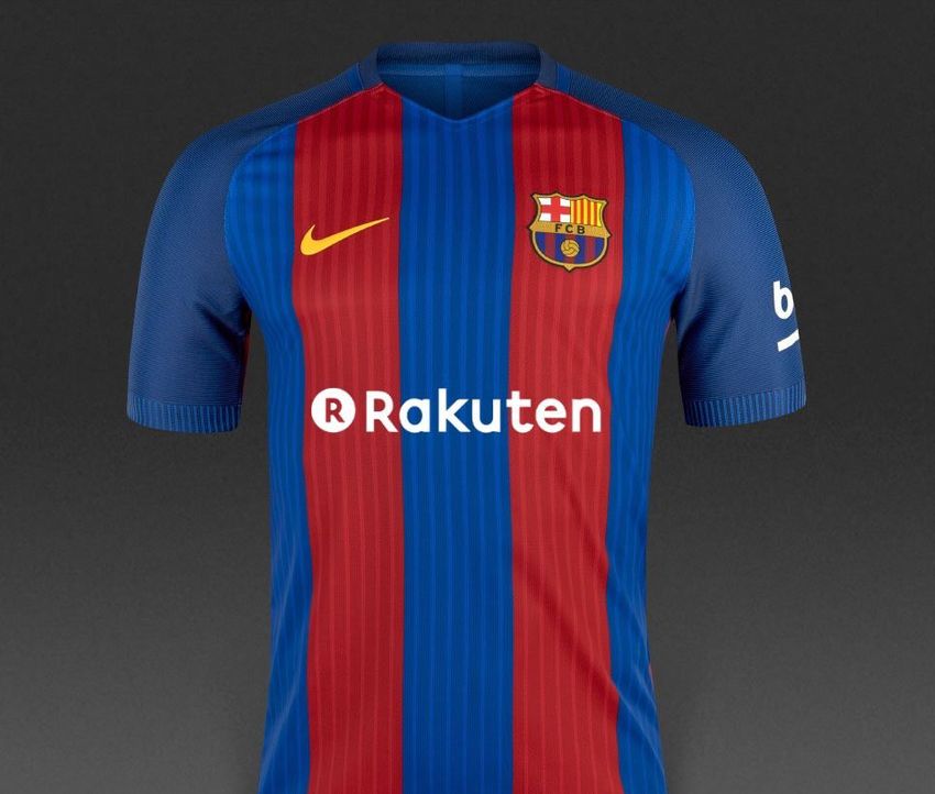 Projection futur maillot Barça 2017-18 avec sponsor maillot Rakuten