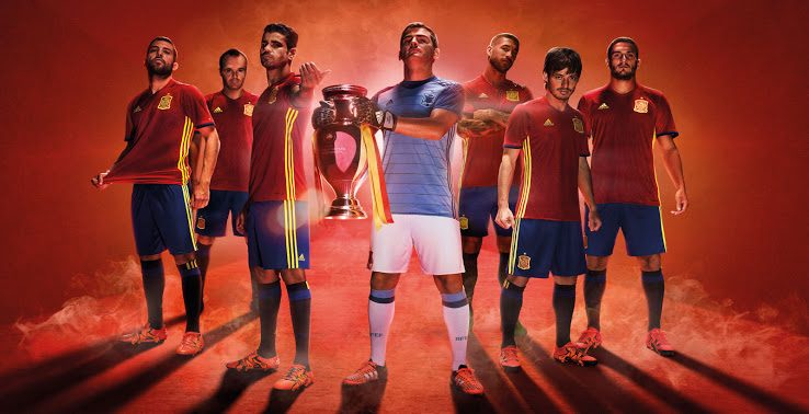 maillot domicile Espagne Adidas Euro 2016 