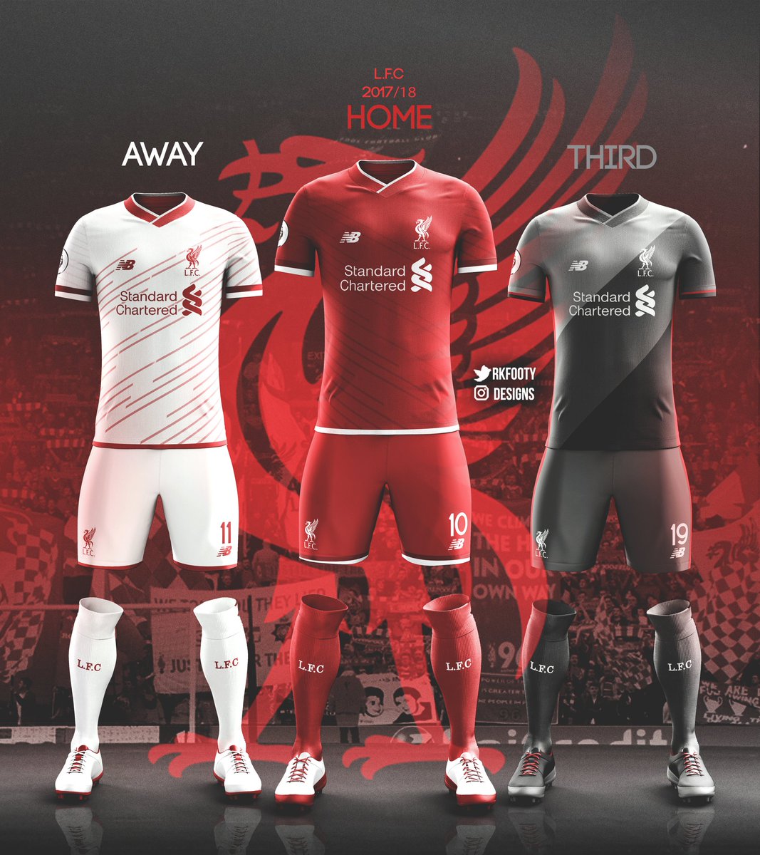 Les maillots 2017-18 de Liverpool version RK Footy