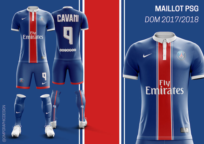 Le maillot domicile du PSG 2017-2018 version Quentin Martins Pereira